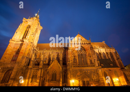 The imposing Saint Martin Church in Colmar, Alsace, France Stock Photo