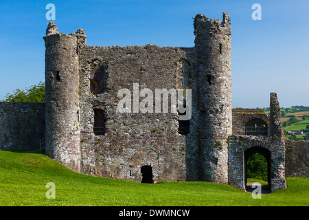 Llansteffan Castle, Carmarthenshire, Wales, United Kingdom, Europe Stock Photo