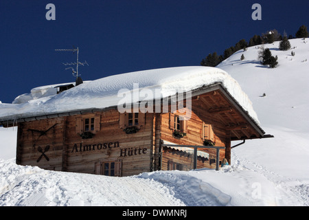 Restaurant Almrosen Hütte, Seiser Alm / Alpe di Siusi, South Tyrol / Alto Adige, Italy Stock Photo