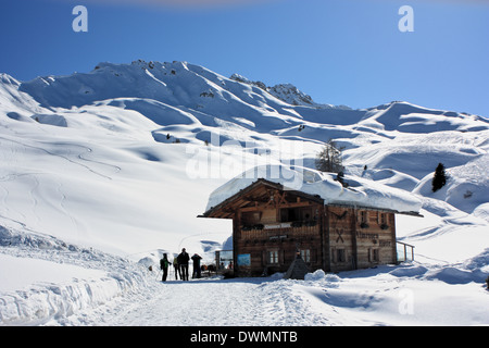 Restaurant Almrosen Hütte, Seiser Alm / Alpe di Siusi, South Tyrol / Alto Adige, Italy Stock Photo