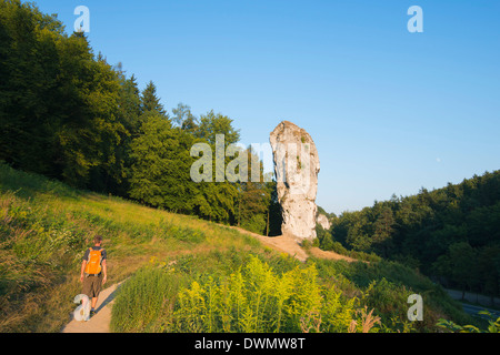 Hercules Club (Maczuga Herkulesa), a limestone pillar, Ojcow National Park, Malopolska, Poland, Europe Stock Photo