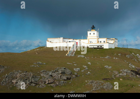 Lighthouse, Strathy Point Stock Photo