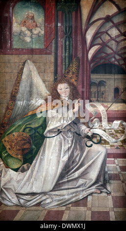 Archangel Gabriel, The Annunciation, Church of Our Lady in Wurzburg on July 18, 2013. Stock Photo