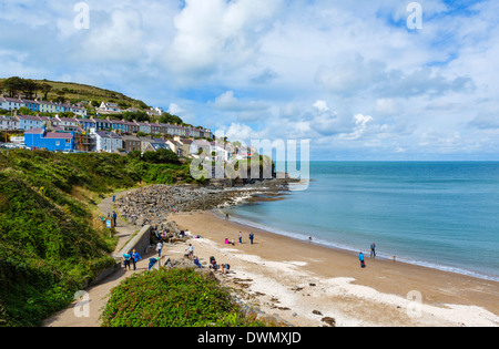 Beach in New Quay, Ceredigion, West Wales, UK Stock Photo