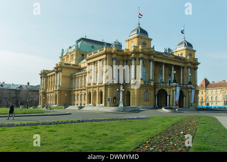 Croatian National Theatre in Zagreb Stock Photo