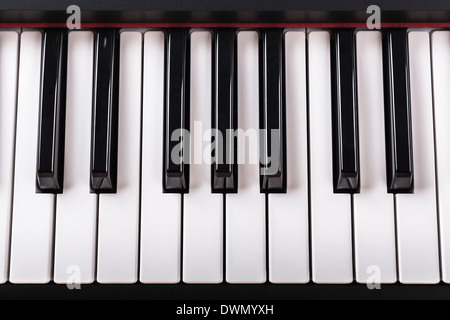 Detail of piano keyboard. Stock Photo