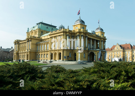 Croatian National Theatre in Zagreb Stock Photo