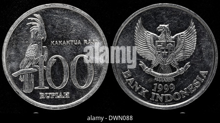 100 Rupiah coin, Indonesia, 1999 Stock Photo