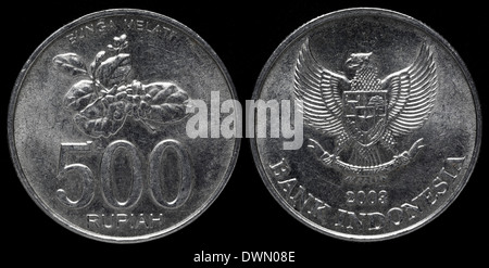 500 Rupiah coin, Indonesia, 2003 Stock Photo