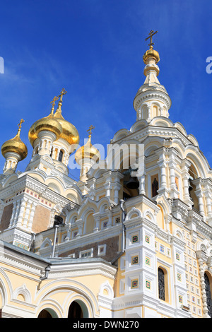 St. Alexander Nevsky Cathedral, Yalta, Crimea, Ukraine, Europe Stock Photo