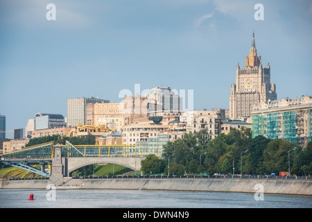 Moscow seen from a river cruise along the Moskva River (Moscow River), Moscow, Russia, Europe Stock Photo