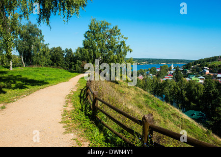 View over Plyos and the Volga River, Golden Ring, Russia, Europe Stock Photo