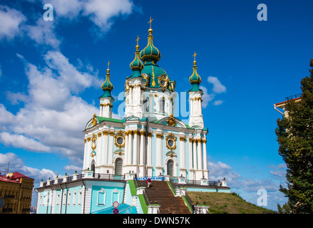 St. Andrews Church in Kiev (Kyiv), Ukraine, Europe Stock Photo
