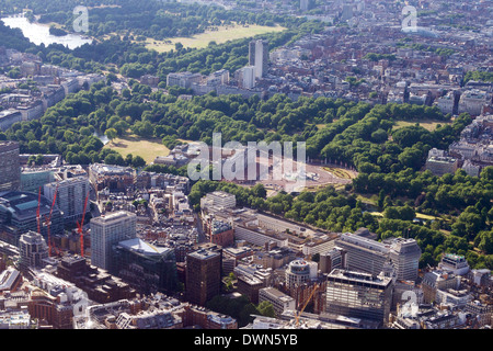 Aerial view of Buckingham Palace, London, England, United Kingdom, Europe Stock Photo