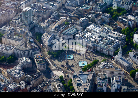 Aerial view of Trafalgar Square, London, England, United Kingdom, Europe Stock Photo