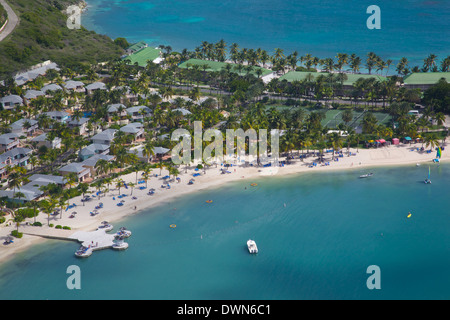 View of Mamora Bay and St. James Club, Antigua, Leeward Islands, West Indies, Caribbean, Central America Stock Photo