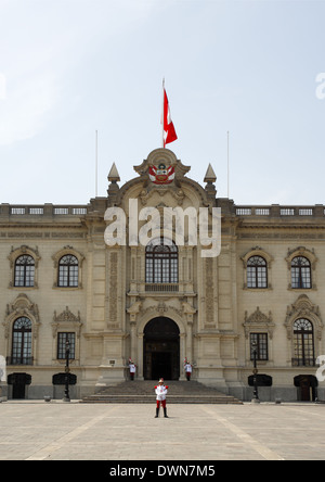 The Government Palace of Peru, known as House of Pizarro, Lima, Peru Stock Photo