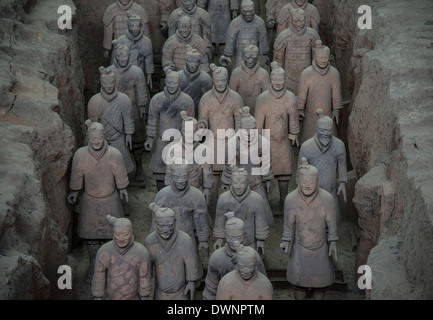 Figures of the Terracotta Army, Xian, Shaanxi Province, China Stock Photo