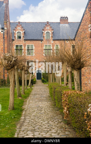 Large beguinage of Leuven, Belgium, Unesco World Heritage Site Stock Photo