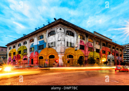 Street art by renowned artist Blu in Via del Porto Fluviale, Rome Italy Stock Photo