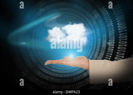 Hand presenting cloud Stock Photo