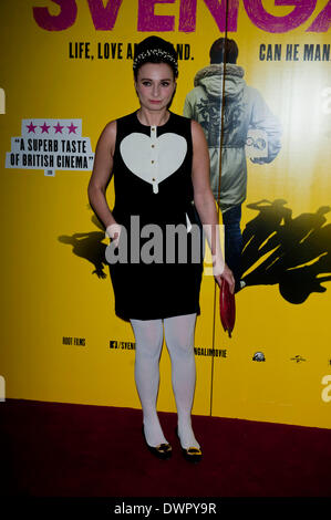 London, UK . 11th Mar, 2014. Gizzi Erskine at the Svengali - VIP film screening at Rich Mix in Bethnal Green Road, London, UK March 11, 2014 Credit:  brian jordan/Alamy Live News Stock Photo