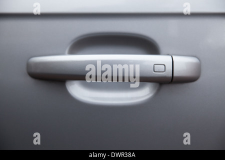 Car door handle close up Stock Photo