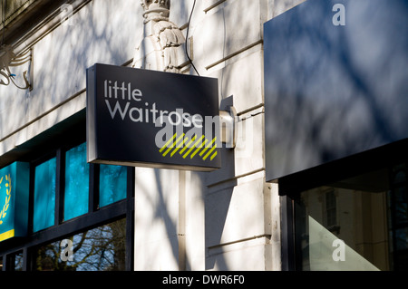 Little Waitrose shop. Queen Street, Cardiff, Wales. Stock Photo