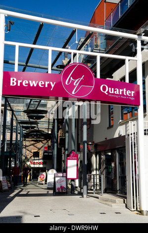 The Brewery Quarter, built on the old Brains Brewery site, Cardiff, Wales Stock Photo