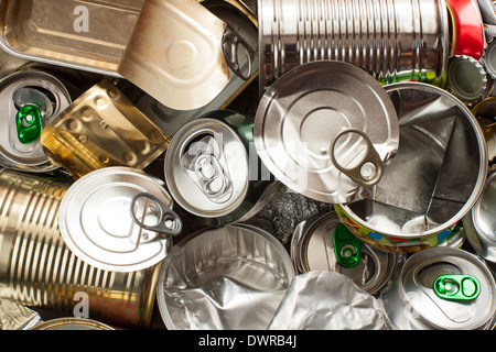 Segregated metal wastes ready to recycling Stock Photo