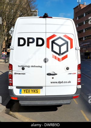 DPD courier delivery van parked on a UK street. Stock Photo