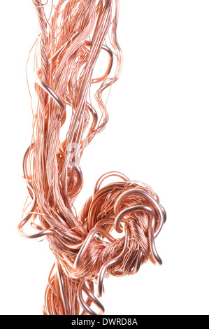 Line copper wire in abstract form Stock Photo