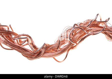 Line copper wire in abstract form Stock Photo