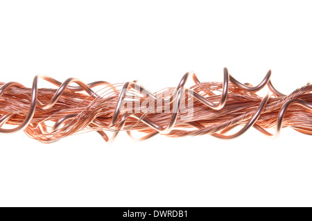 Line copper wire in abstract form Stock Photo