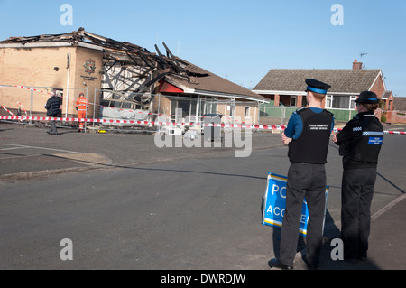 Downham Market fire station destroyed by fire Stock Photo