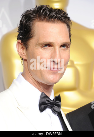 MATTHEW McCONAUGHEY US film actor at the Oscars in March 2014. Photo Jeffrey Mayer Stock Photo