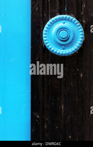 old doorbell on a door Stock Photo