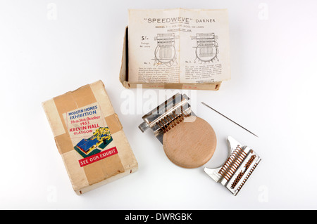 Darning kit from the Modern homes exhibition 1953 Stock Photo