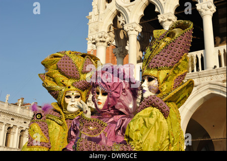 Revelers at the Venice Carnival Stock Photo