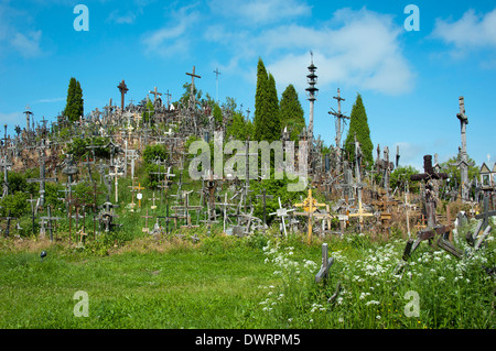 Hill of crosses, Siauliai Stock Photo