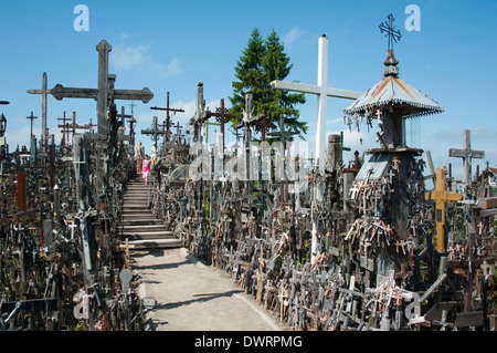 Hill of crosses, Siauliai Stock Photo