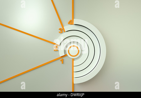 unique graph with numbers Stock Photo