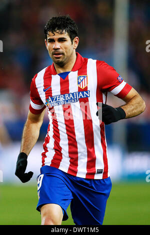 Diego Costa (Atletico), MARCH 11, 2014 - Football / Soccer : UEFA Champions  League Round of 16, 2nd leg match between Atletico de Madrid 4-1 AC Milan  at Estadio Vicente Calderon in