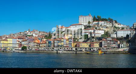 Ribeira district and the Former Episcopal Palace, Oporto, Portugal, Unesco World Heritage Site Stock Photo