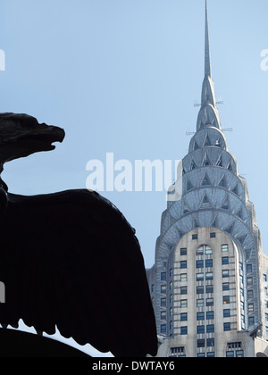 The Chrysler Building and Eagle atop Grand Central Station New York USA  2 Stock Photo