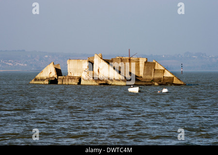 The remains of a World War 2 (Phoenix section) Mulberry Harbour ...