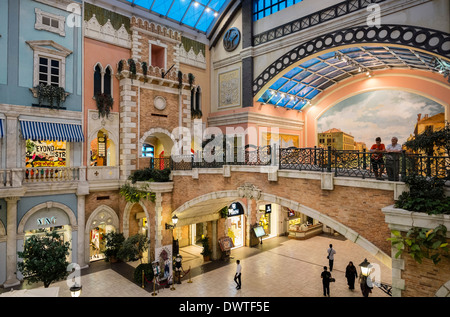 Italian themed Mercato shopping mall in Dubai United Arab Emirates Stock Photo