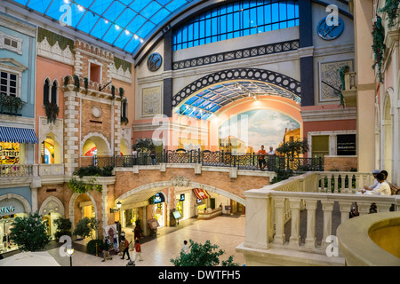 Italian themed Mercato shopping mall in Dubai United Arab Emirates Stock Photo