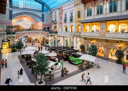 Italian themed Mercato shopping mall in Dubai United Arab Emirates Stock Photo