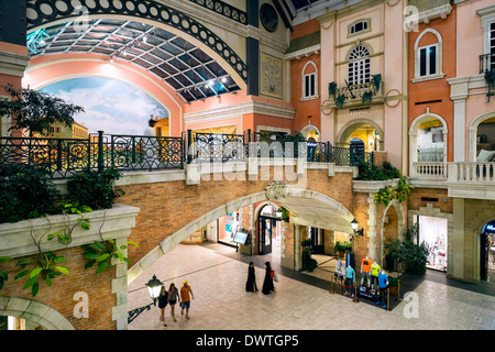 Italian themed Mercato shopping mall in Dubai United Arab Emirates Stock Photo